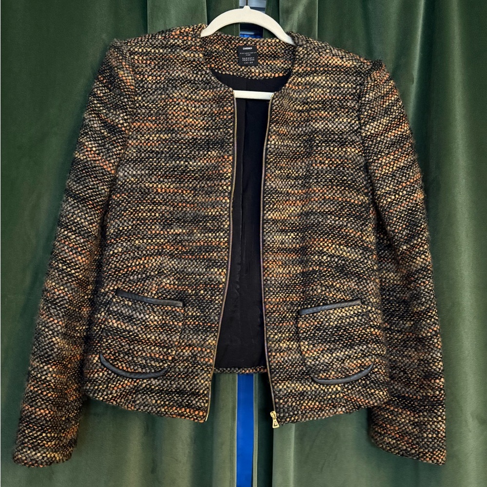 L'AGENCE for Barney’s Black and Brown Tweed Blazer 4